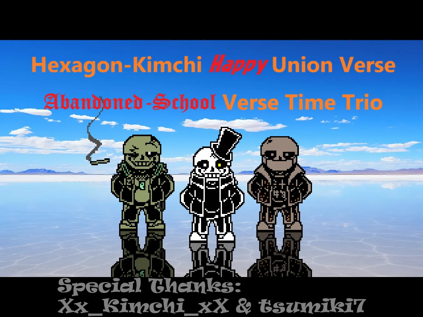 Hexagon-Kimchi Happy Union Verse Abandoned-School Verse Time Trio